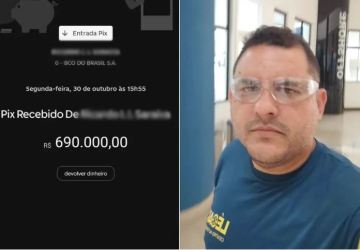 Homem recebe Pix de R$ 690 mil por engano e devolve o valor