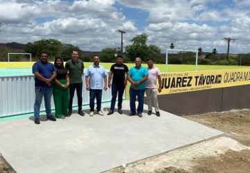 Vereador Wellington de Lita de Amilson, participou de entrega da Quadra Municipal de Esportes, em Juarez Távora