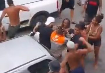 Funcionários da Light são agredidos por moradores ao cortar a luz de consumidor por falta de pagamento no Rio; VEJA VÍDEO