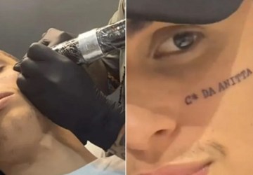 Fã que tatuou c* da Anitta no rosto se arrepende; VEJA VÍDEO