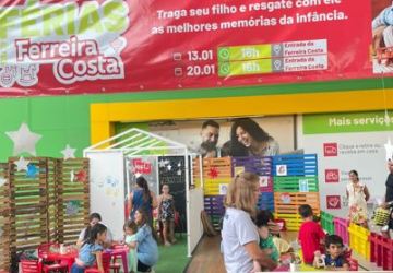 Programação infantil gratuita na Ferreira Costa. 