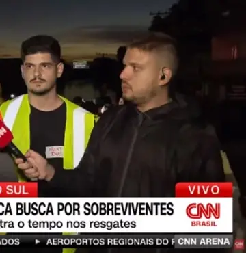 RS: Voluntário dispara Globolixo e fora Lula em entrevista à CNN
