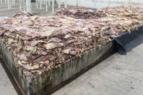 Polícia apreende 200 toneladas de carne estragada que seriam vendidas como charque